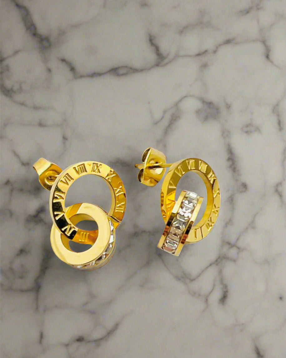 Infinite Glamour Gold Earrings