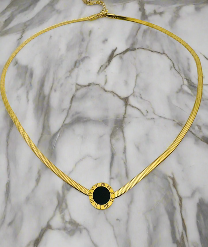 Bold Gold-Plated Statement Necklace